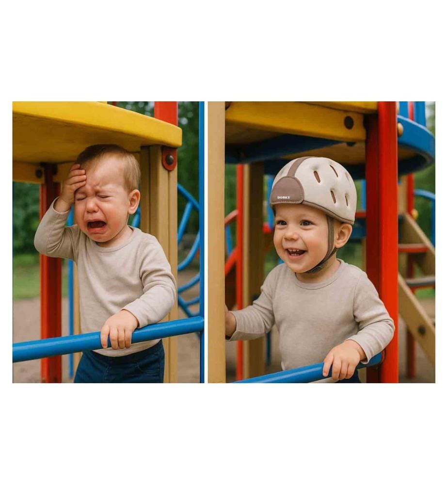 Dooky Baby-Schutzhelm 6-24 Monaten, Beige