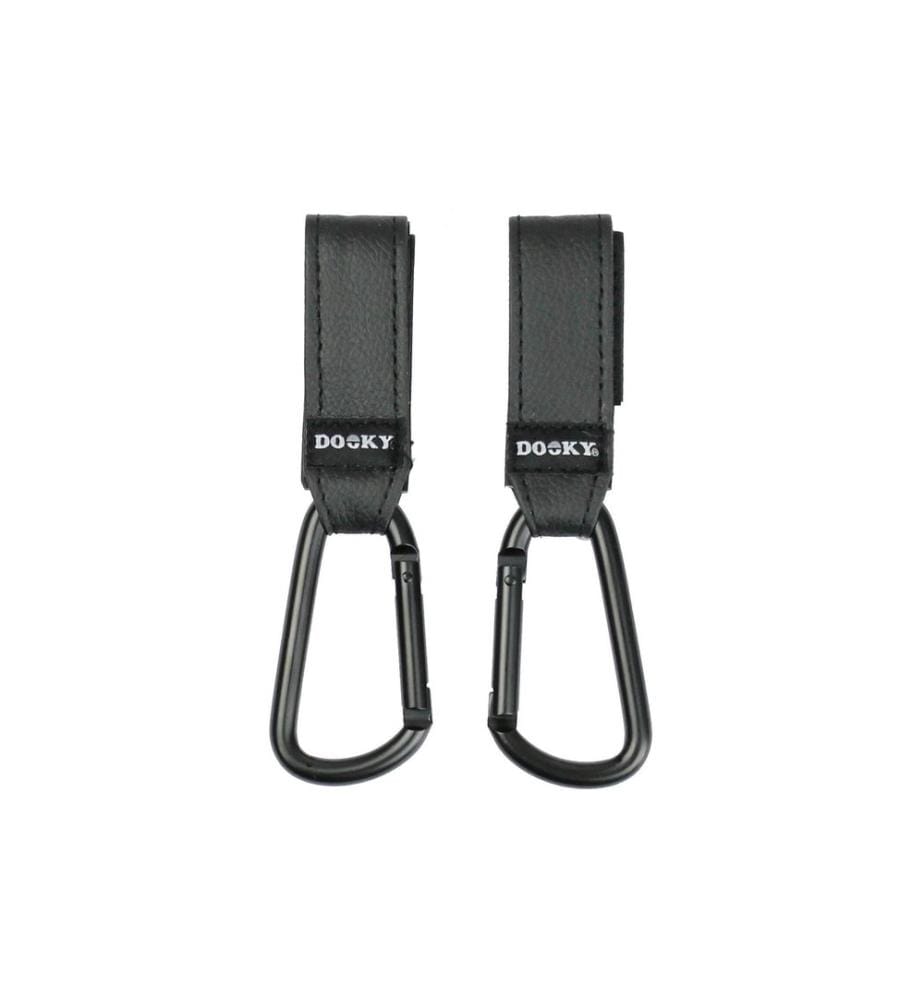 Dooky Stroller Hooks Small 2-Piece Set Black