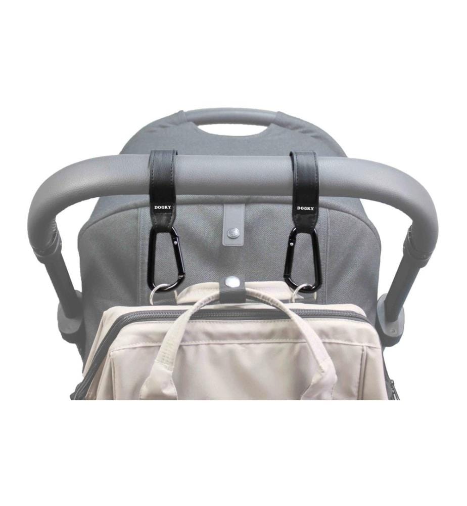 Dooky Stroller Hooks Small 2-Piece Set Black