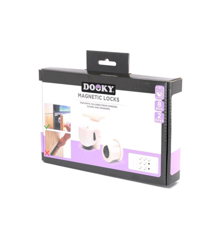 Dooky Magnetisches Schloss 8er Set, inkl. 2 Schlüssel