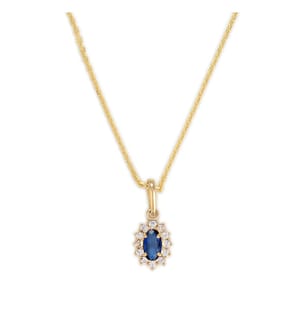 Pendentif Sintra - Or Jaune 375/1000 et Saphir