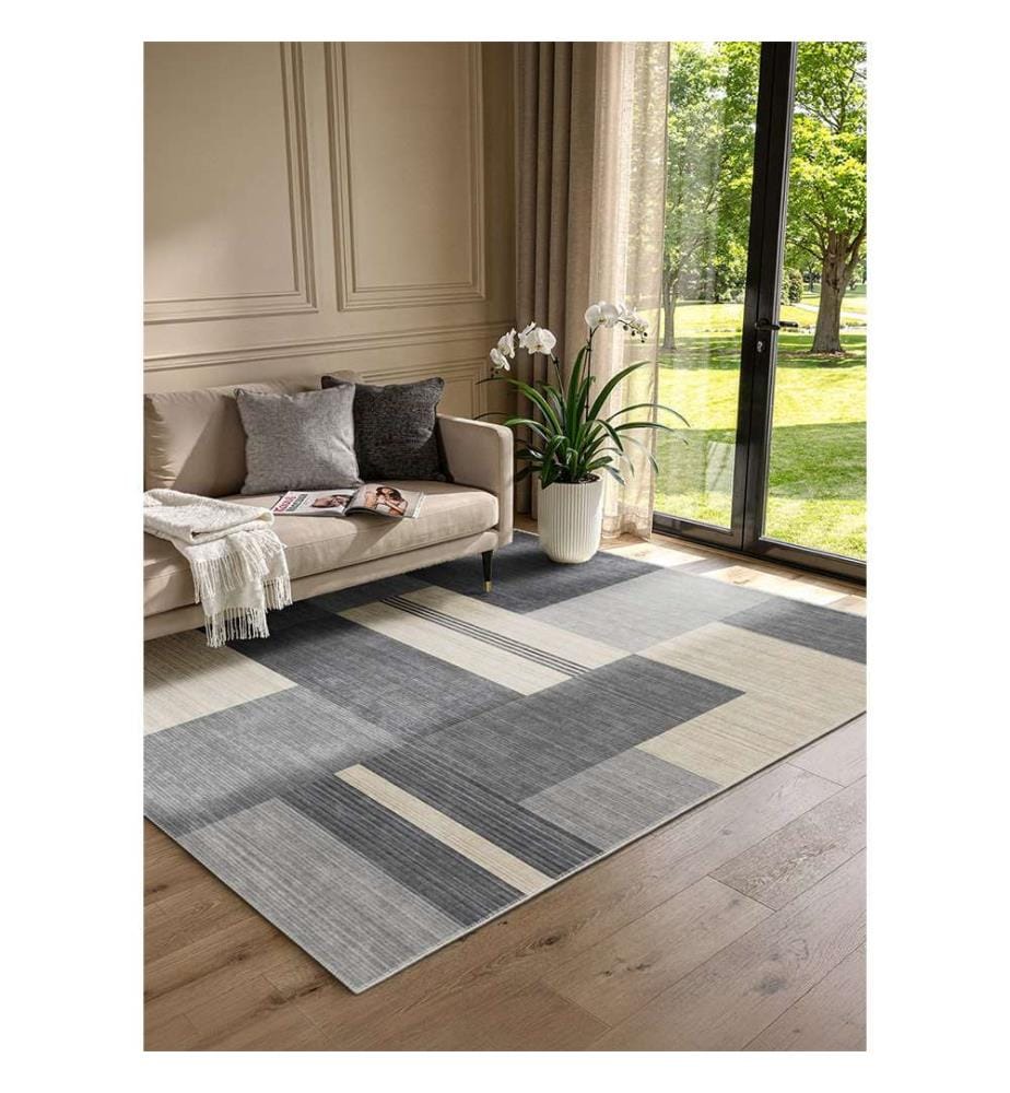 Rechteckiger Teppich Evora 100 x 150 cm - Anthrazit