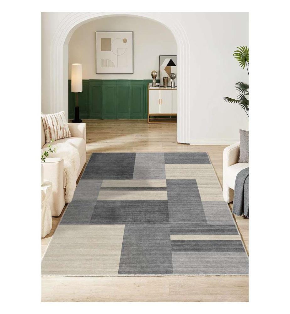Rechteckiger Teppich Evora 100 x 150 cm - Anthrazit