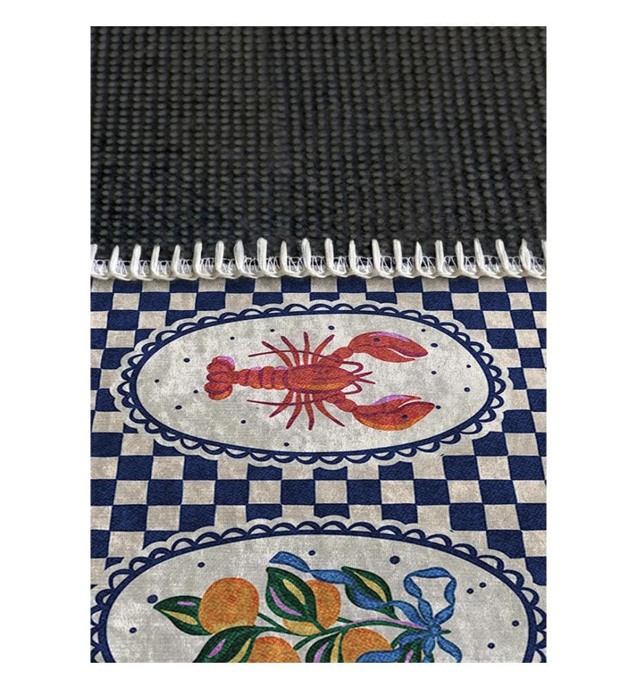 Teppich „Clara“ 80 x 120 cm – Dunkelblau