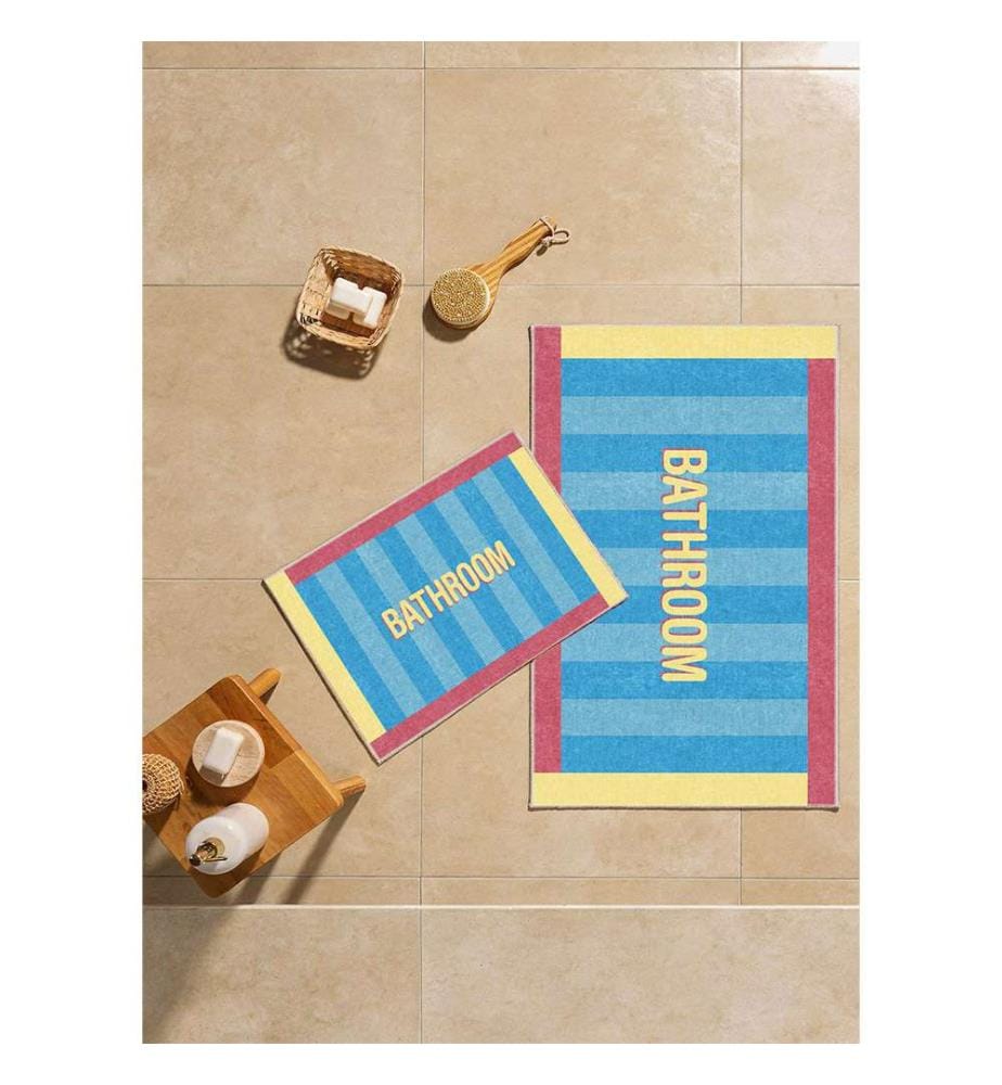 Rechteckige Badematte „Mocha“ 40 x 60 und 60 x 100 cm - Blau