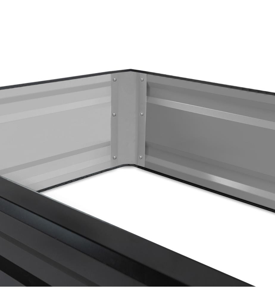 2er-Set Gemüsegartenquadrate aus Metall 115x80x20cm - Schwarz