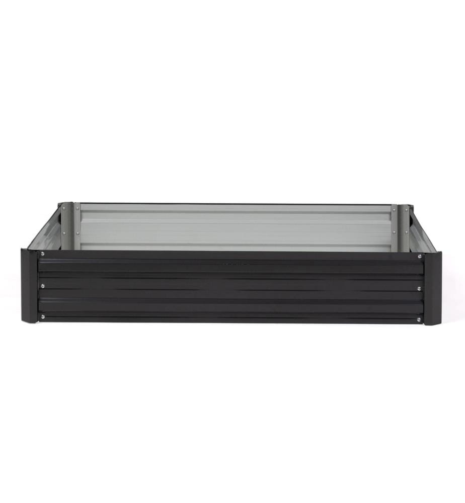 2er-Set Gemüsegartenquadrate aus Metall 115x80x20cm - Schwarz