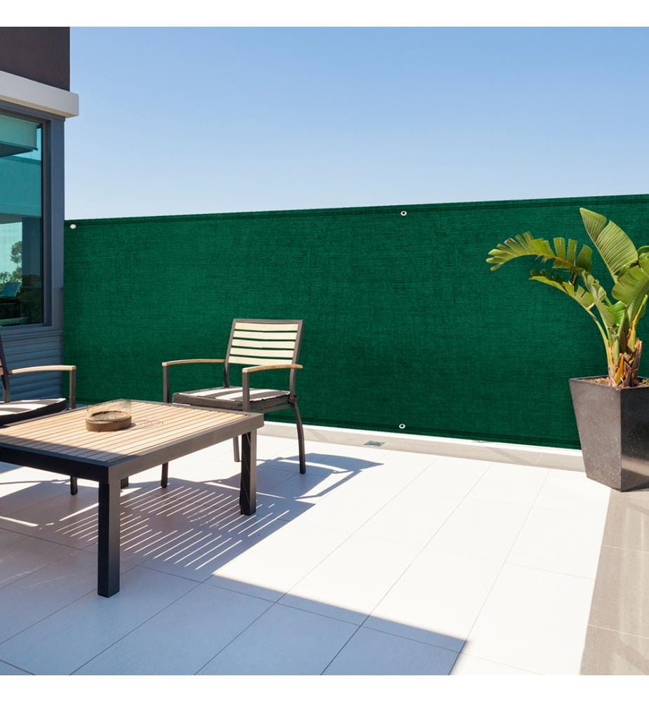 Verdunkelnder Sichtschutz - 1.5 x 10 m 220 gr/m² - Grün