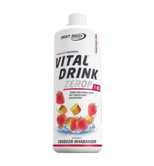 Low Carb Vital Drink Erdbeere Rhabarber 1000 ml