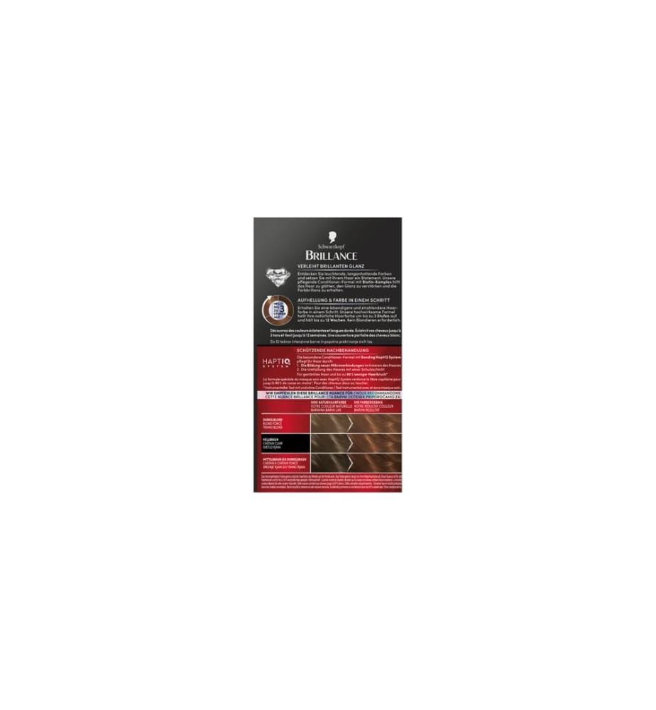 Schwarzkopf BRILLANCE Haarcoloration Brillance L854 Goldbraun