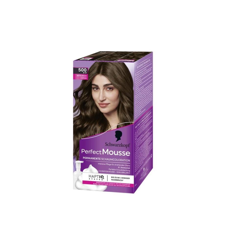Schwarzkopf Perfect Mousse Haarcoloration Perfect Mousse 500 Mittelbraun