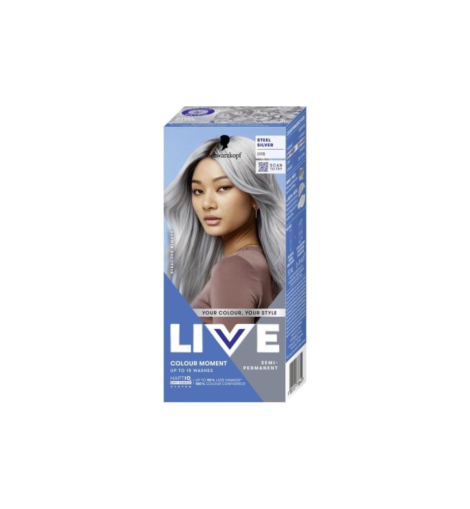 Schwarzkopf LIVE Haarcoloration Colour Moment 098 Steel Silver