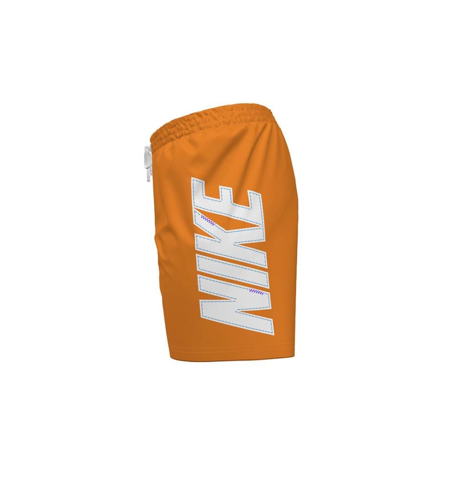 Volley 7" Big Block Badeshorts - Glänzendes Mandarinrot