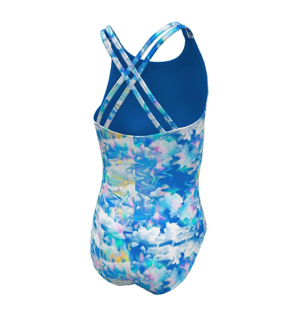 Dream Clouds Spiderback Einteiliger Badeanzug - Photo Blue