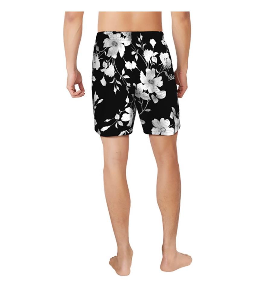 Boxer da bagno Fine Floral Uomo 7" Volley - Nero