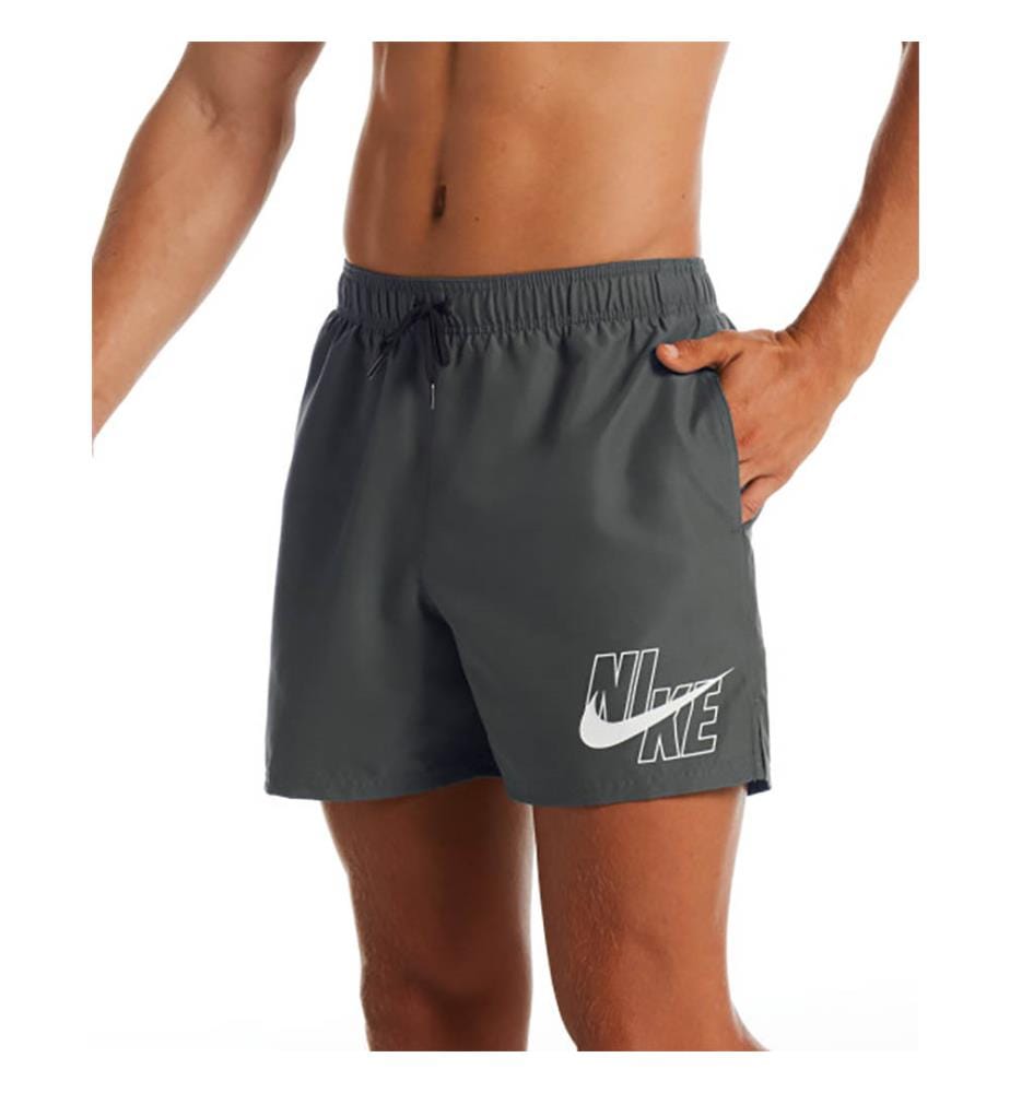 Volley 5" Logo Solid Badeshorts - Eisengrau