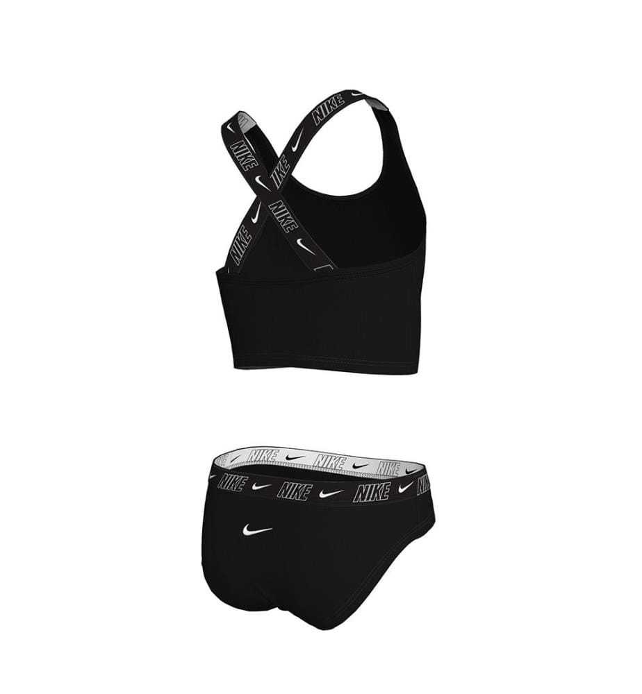 Logo Tape Crossback Midkini Set - Schwarz