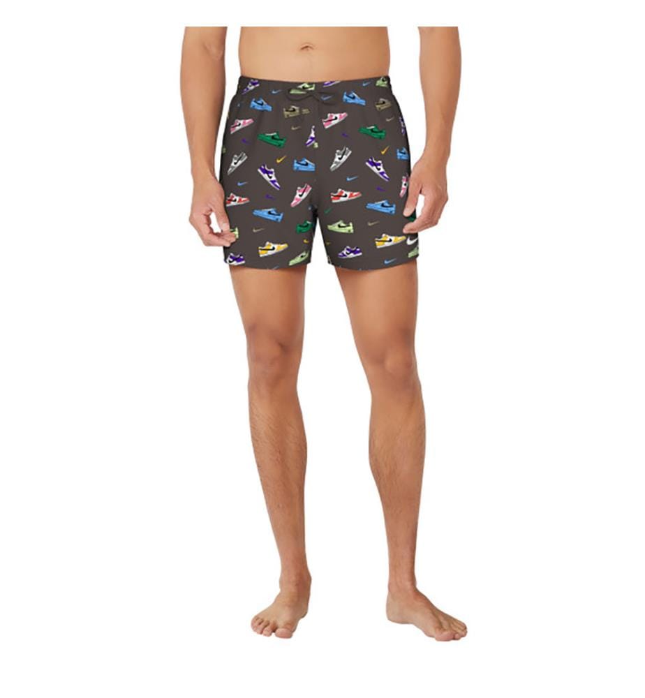 Pantaloncini da volley 5" con stampa multipla - Marrone