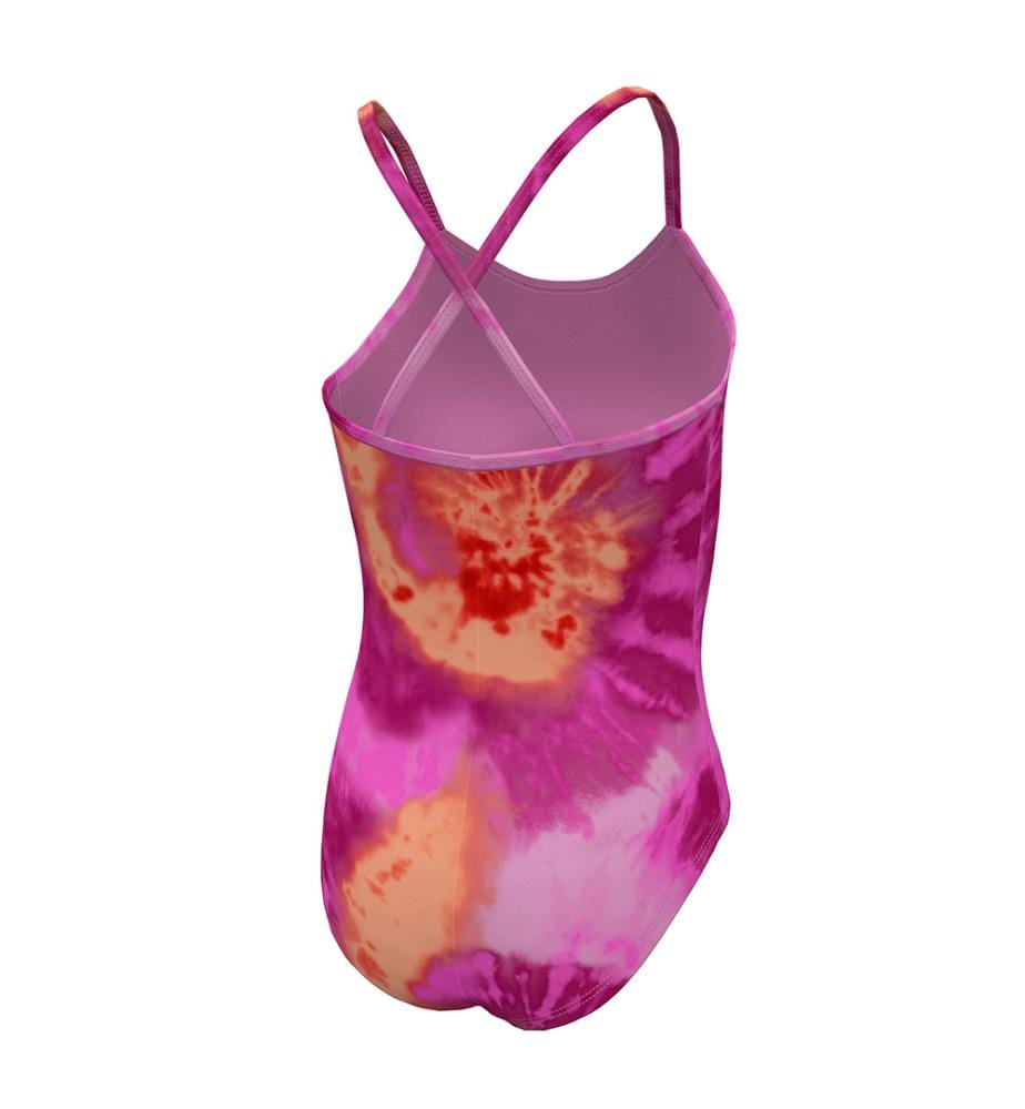 Tie Dye Crossback Einteiler - Fierce Pink