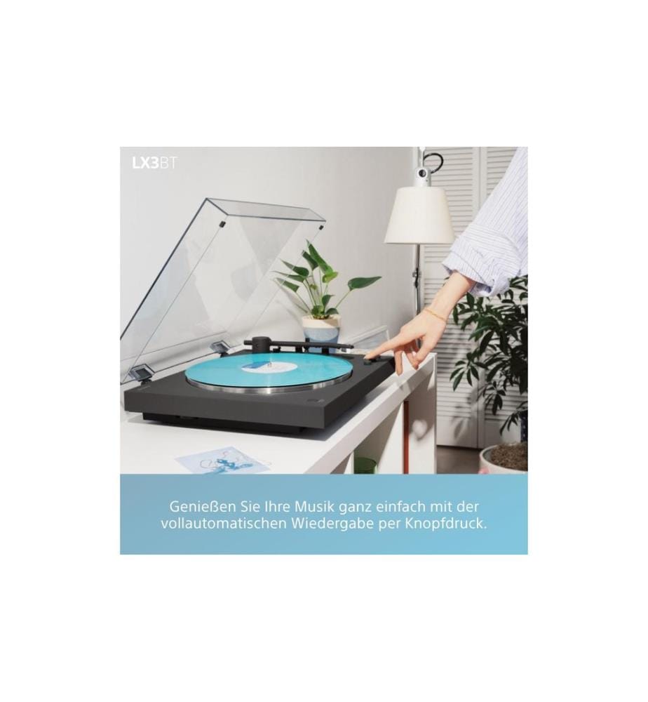 Sony Plattenspieler mit Bluetooth PS-LX3BT Schwarz