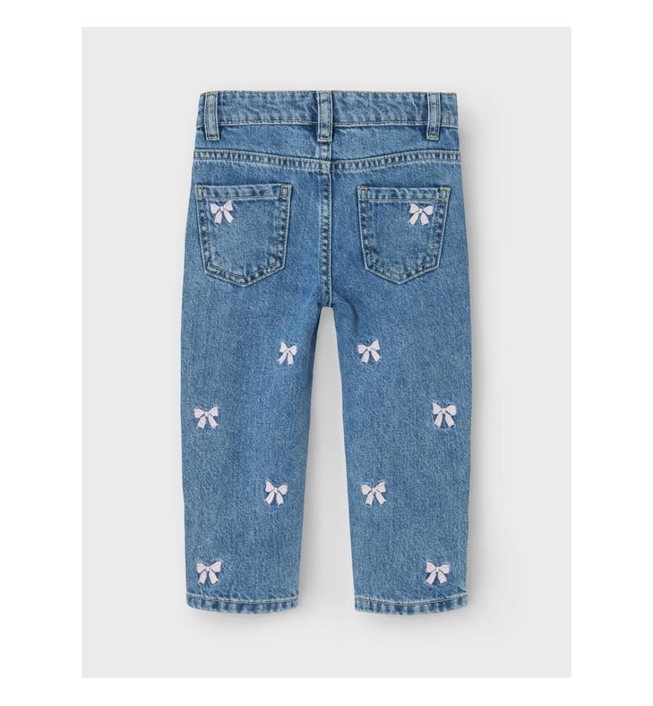Jeans - Medium Blue Denim Bows