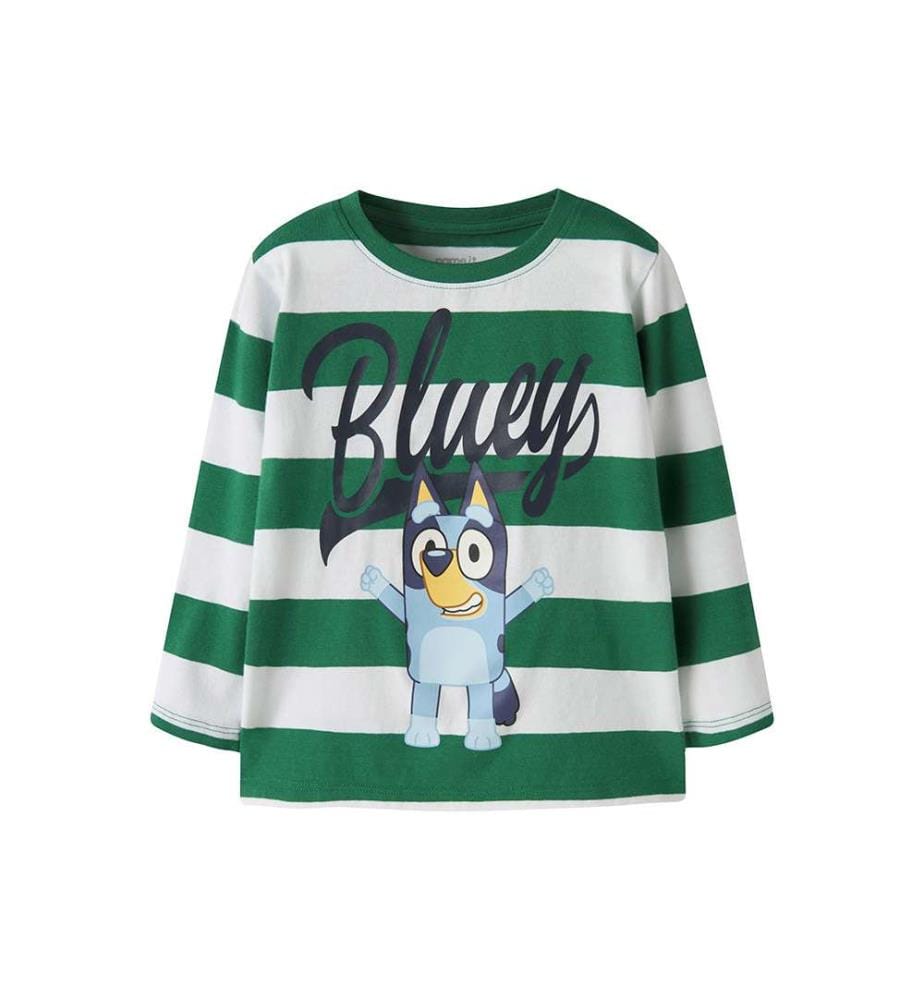 T-shirt manches longues Bluey Justin - Vert