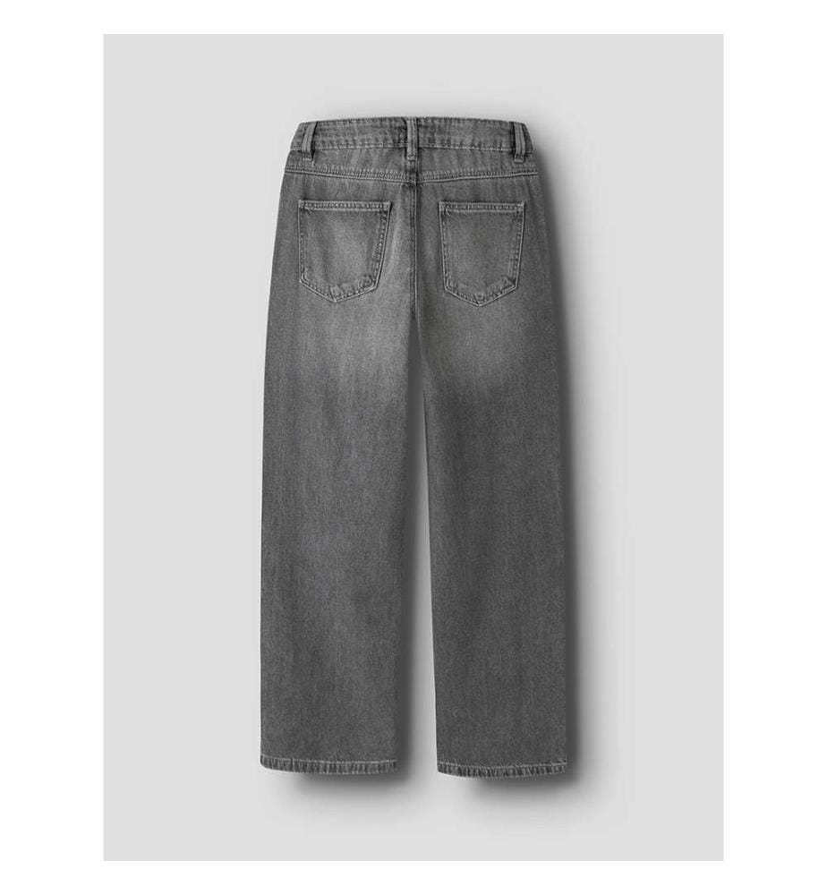 Weite Jeans in Rosa – Mittelgrauer Denim