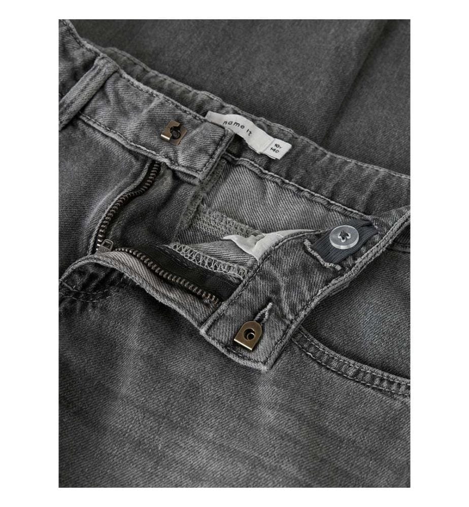 Weite Jeans in Rosa – Mittelgrauer Denim