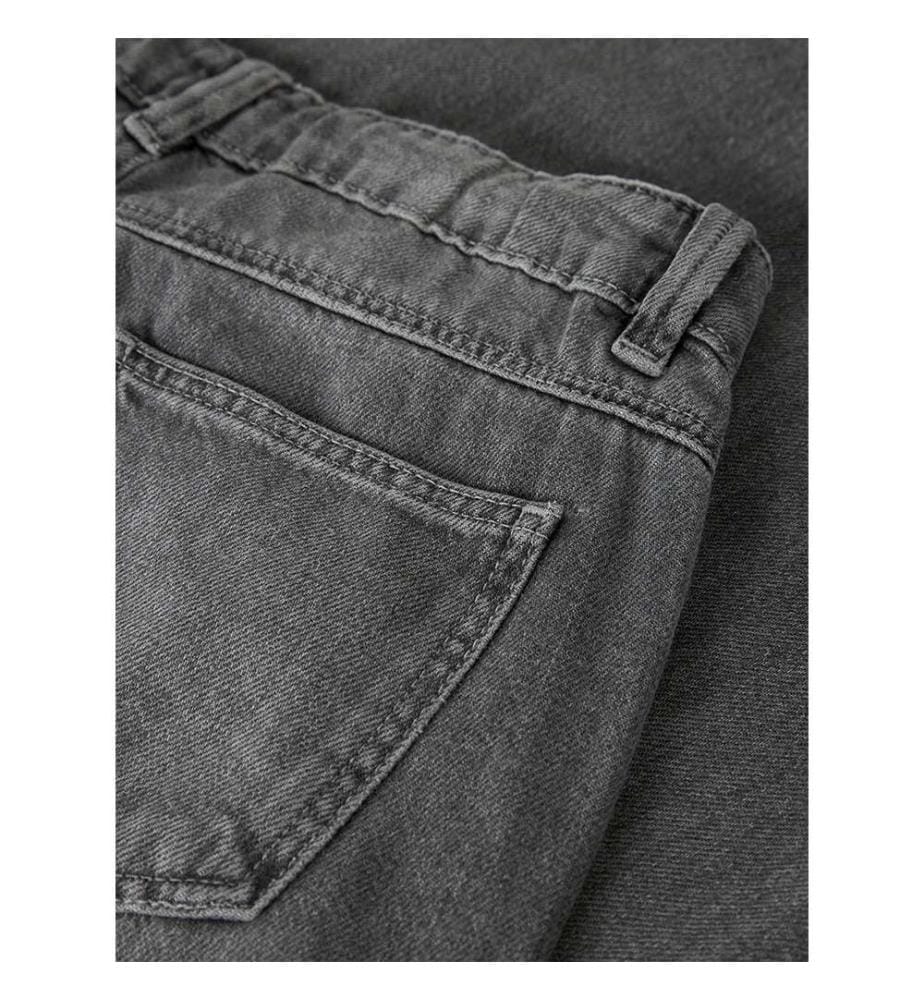 Weite Jeans in Rosa – Mittelgrauer Denim