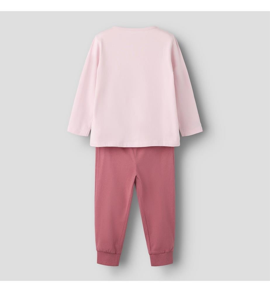 Ensembles Pyjama - Parfait Rose Avec Imprimé Sur La Poitrine (Aop)