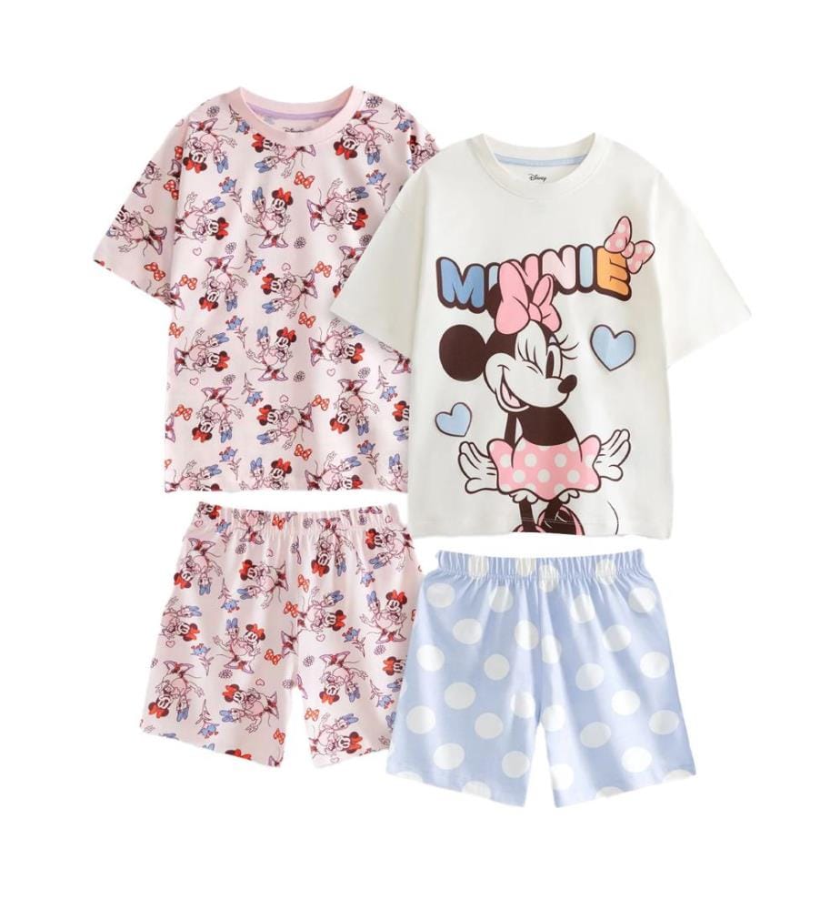 Disney - Schlafanzug mit Shorts für Mädchen (2er-Pack)