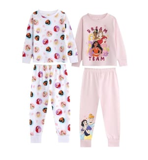 Disney Princess Set Pigiama Lungo Manica Lunga Ragazze Misura Confezione 2