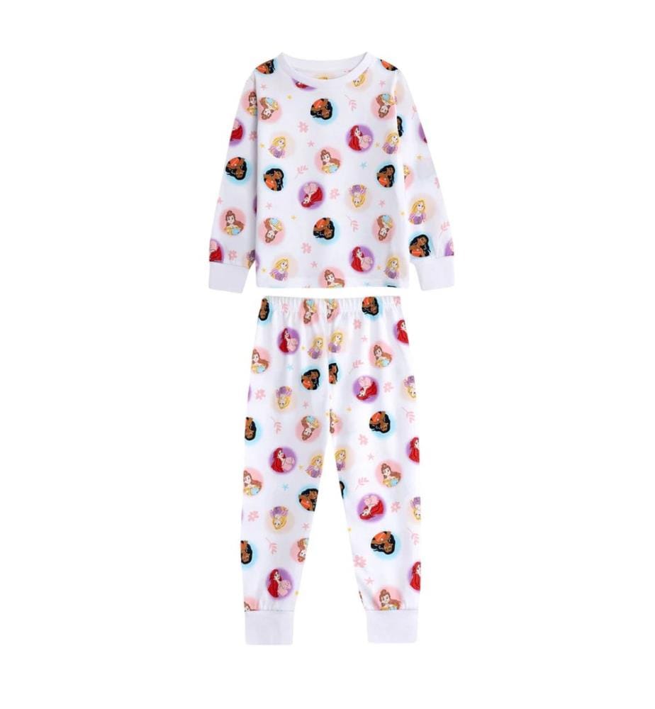 Disney Princess Girls Long-Sleeved Long Pyjama Set (Pack of 2)