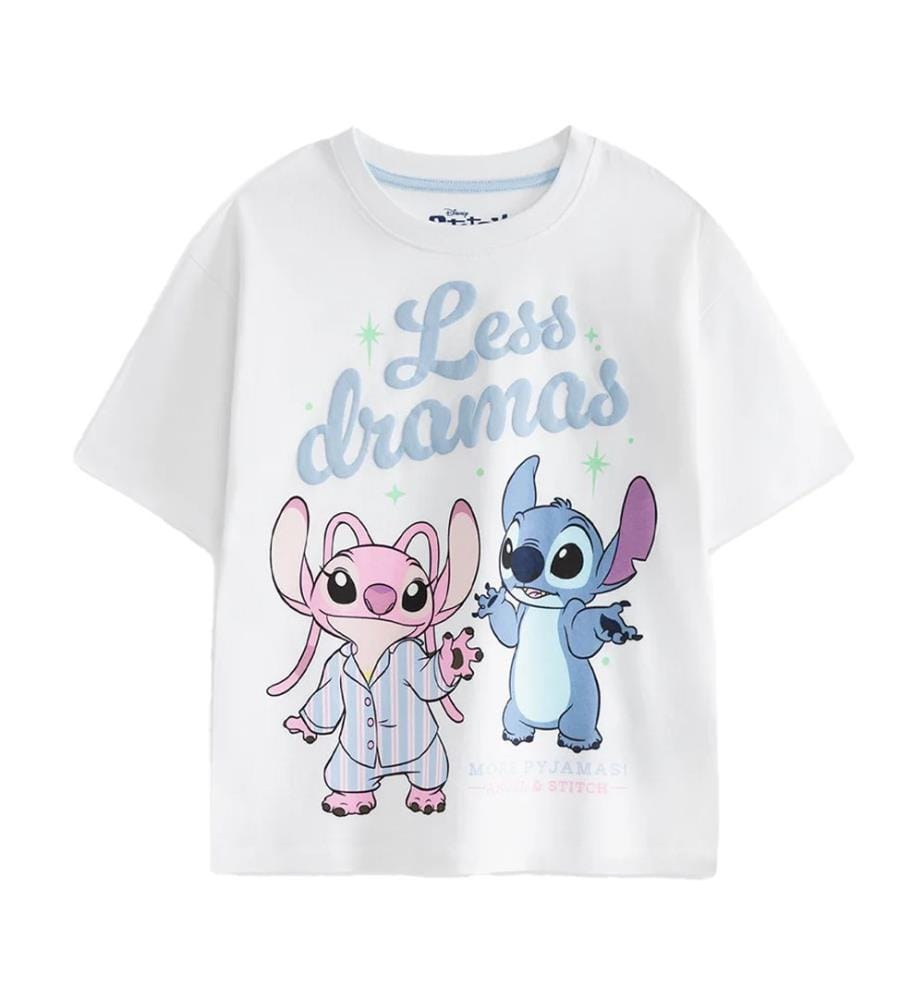 Lilo & Stitch - "Less Dramas" Schlafanzug mit Shorts für Mädchen (2er-Pack)