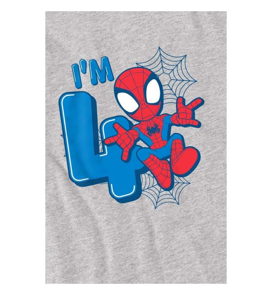 Spider-Man - T-shirt 4ème anniversaire CUTE SPIDEY - Enfant