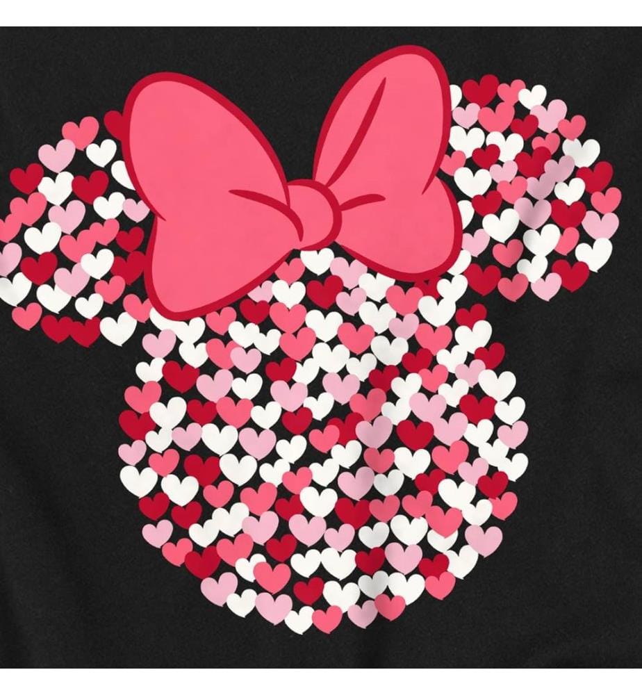 Disney - T-shirt motifs silhouette et oreilles en coeurs de Minnie Mouse - Enfant