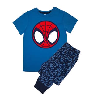 Spider-Man - Schlafanzug mit langer Hose für Jungen, Tarnmuster, kurzärmlig