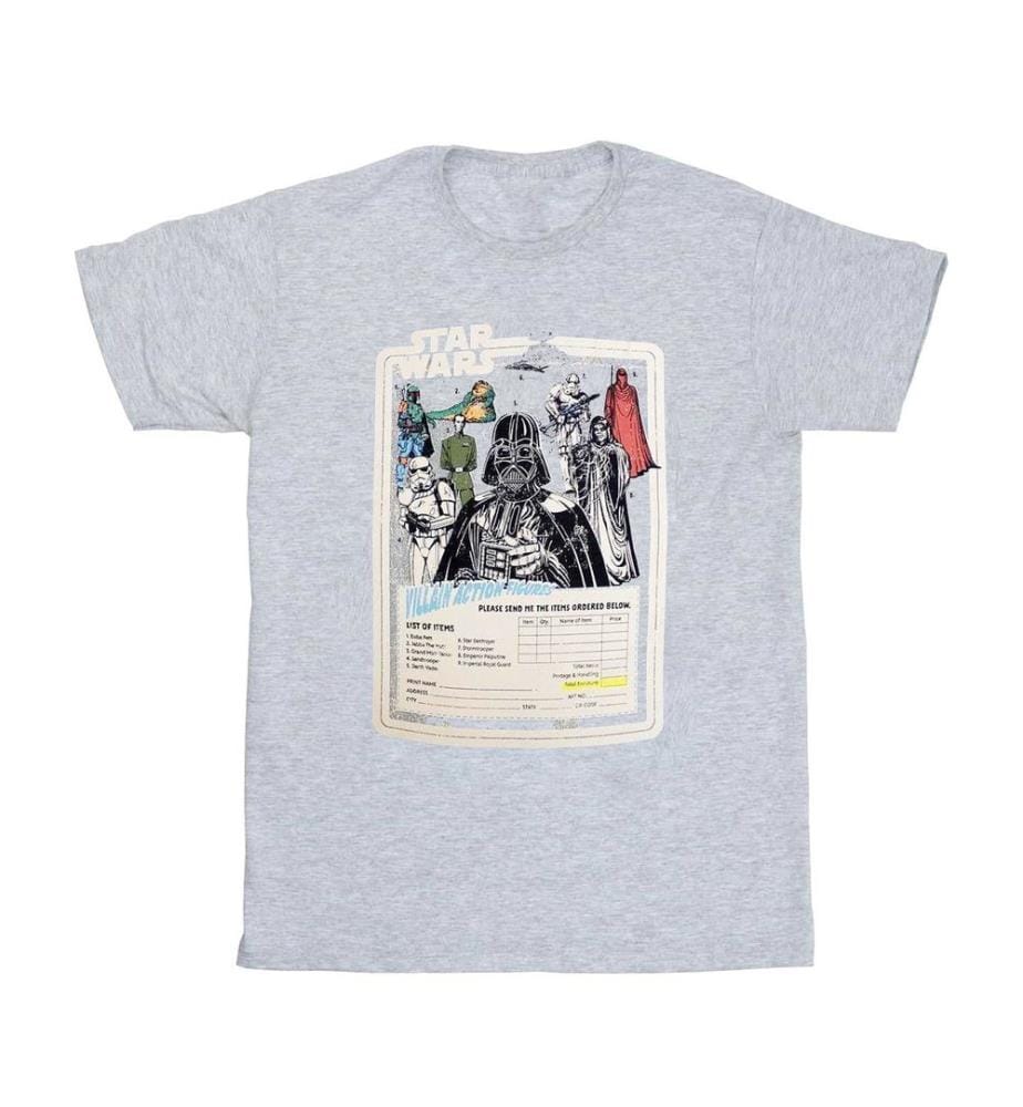 Star Wars - T-shirt VILLAIN ACTION FIGURES - Adulte