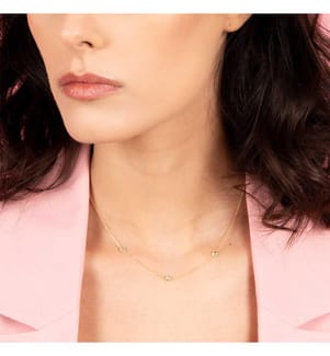 Collier Avec Topaze - Doré