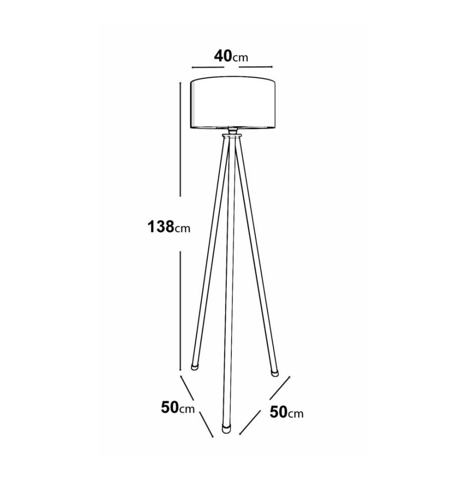 Stehlampe – Cremefarben und schwarz