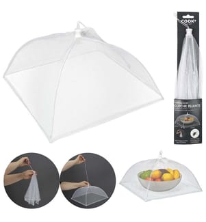 Einziehbare Insektenschutzglocke 34 cm - Weiss