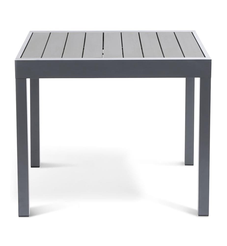 Ausziehbarer Gartentisch aus Polywood - 90-180 cm - Braun und Grau