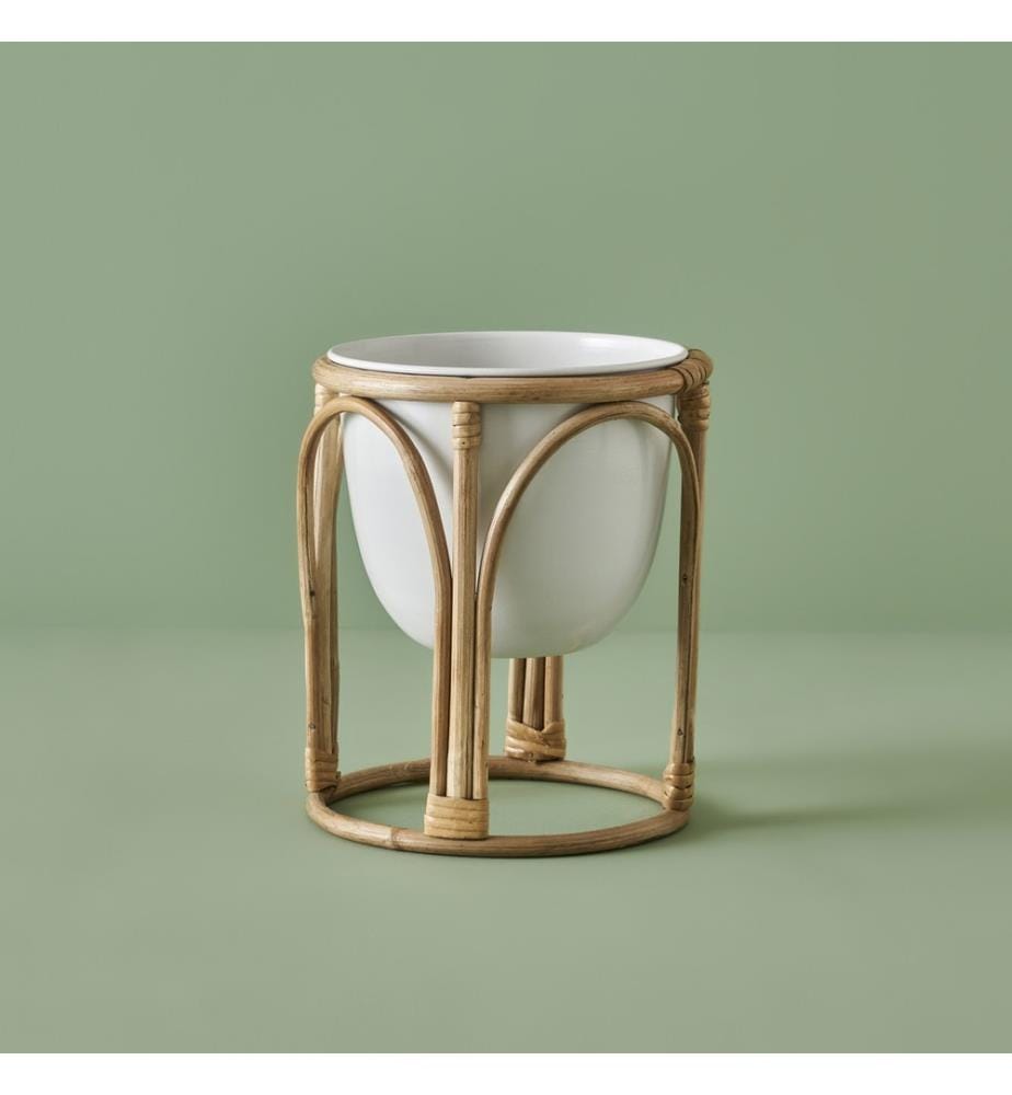 Jardinière Glim 22x22x25 cm - Crème