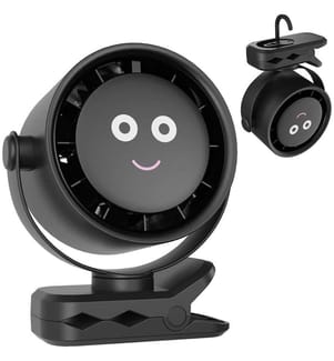 Tragbarer Klemmventilator mit Akku 4000mAh - Schwarz