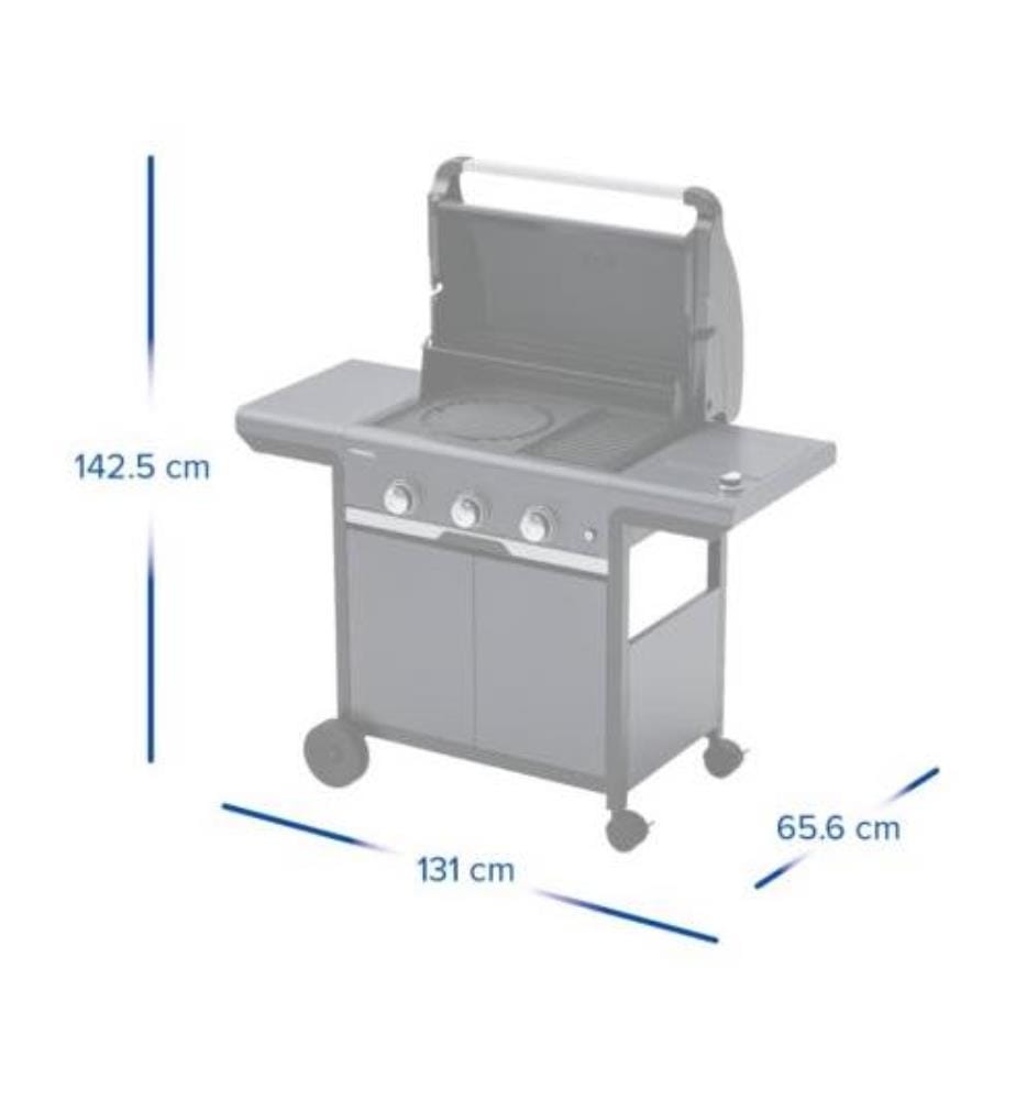 Barbecue à gaz Select 3 EXS - Noir et Argenté