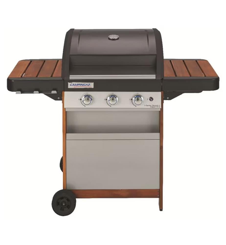 Barbecue au gaz BBQ 3 Series Woody L - Argenté et Brun
