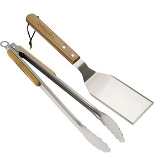 Set de couverts à barbecue, spatule 36 cm et pince 39 cm