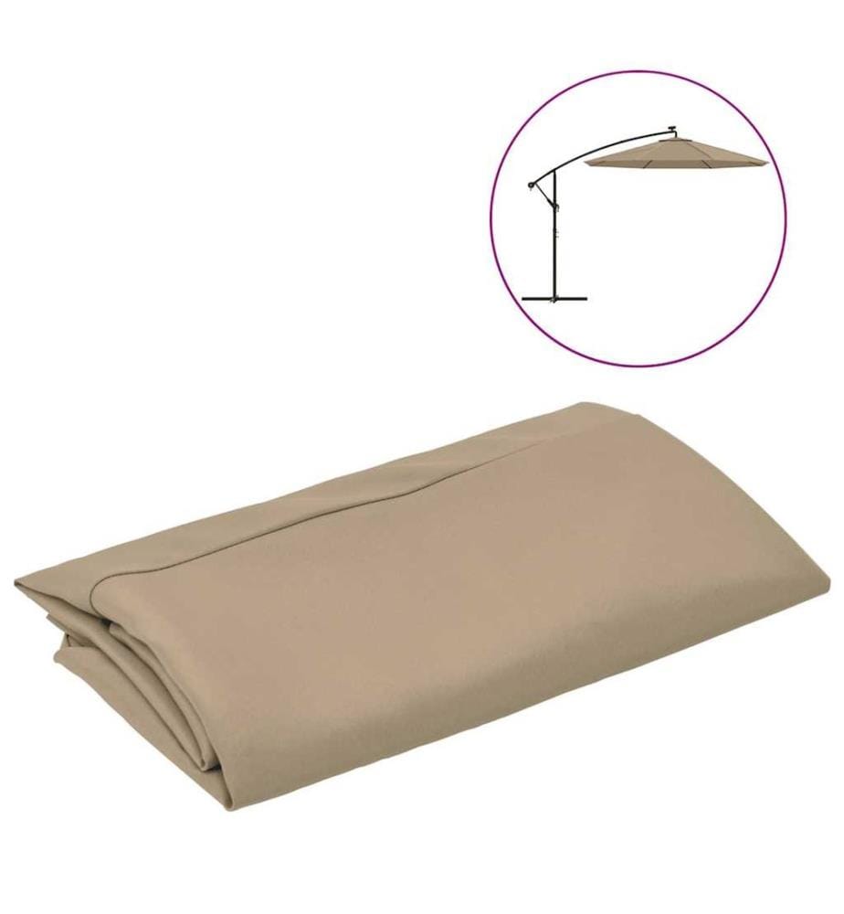 Ersatzbezug für Ampelschirm Taupe 300 cm