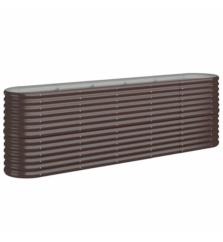 Hochbeet Verzinkter Stahl 224x40x68 cm Braun