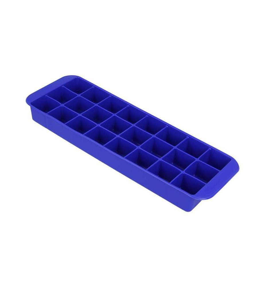 Eiswürfelbehälter 24 Eiswürfel 26x9cm - blau